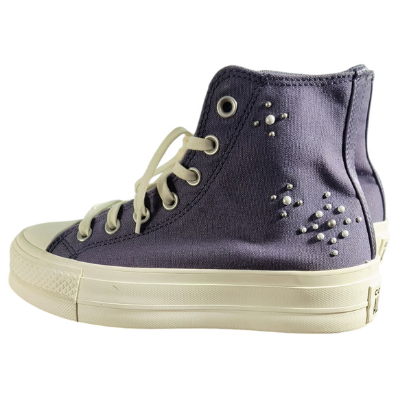 Converse Chuck Taylor All Star Lift Platform Sneakers Wmn's Sz 6.5 Purple Beaded - Picture 11 of 16
